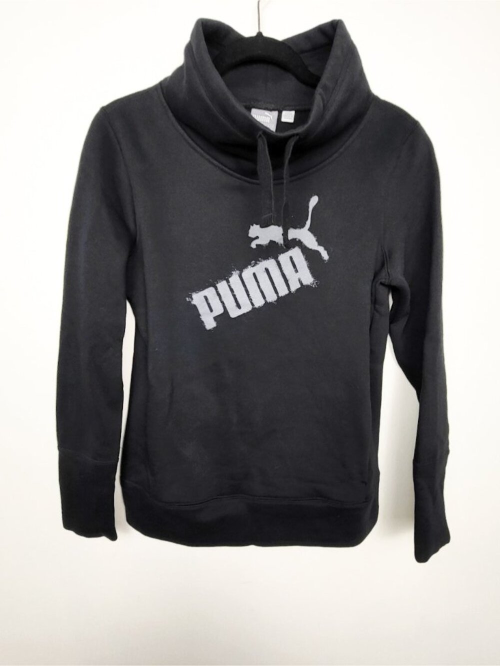 NWT - Puma black funnel cowl neck pullover hoodie | Size SMALL